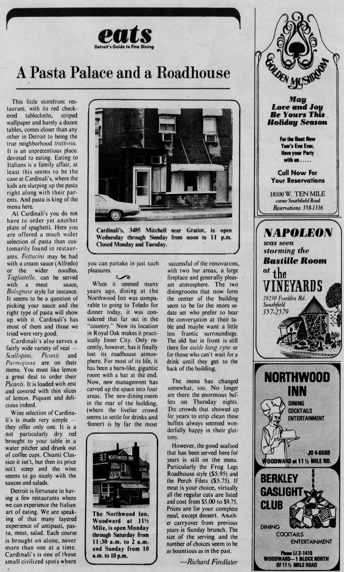 Northwood Inn - Dec 1973 Review (newer photo)